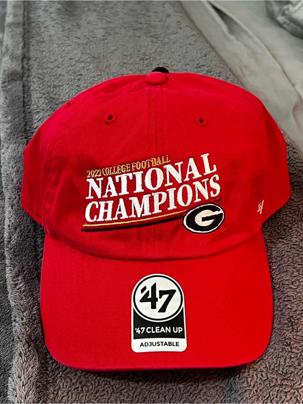 Georgia Bulldogs Red 2022 National Champions Cap 47 Brand NEW WITH TAGS
